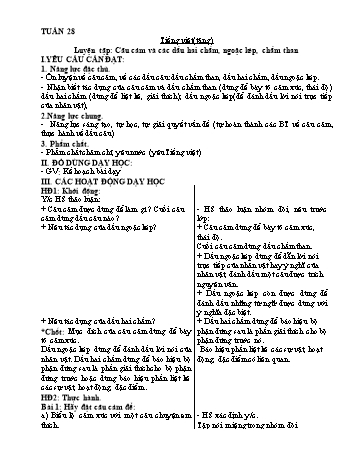 Giáo án môn Tiếng Việt Khối 3 - Tuần 28