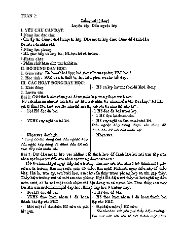 Giáo án môn Tiếng Việt Khối 3 - Tuần 2
