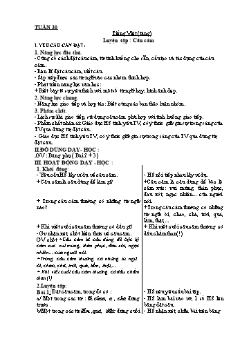 Giáo án môn Tiếng Việt Khối 3 - Tuần 30
