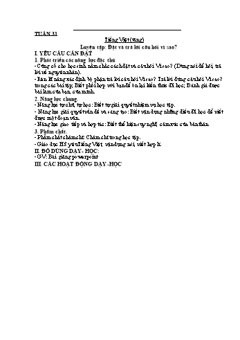 Giáo án môn Tiếng Việt Khối 3 - Tuần 31
