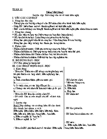 Giáo án môn Tiếng Việt Khối 3 - Tuần 32