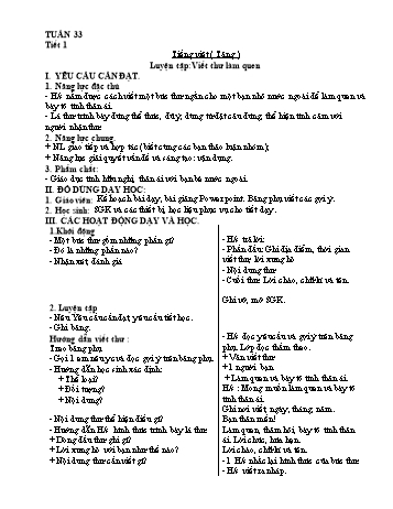 Giáo án môn Tiếng Việt Khối 3 - Tuần 33