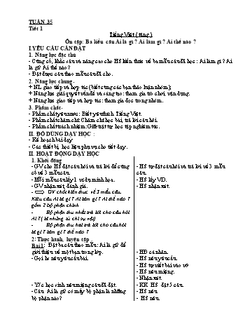 Giáo án môn Tiếng Việt Khối 3 - Tuần 35