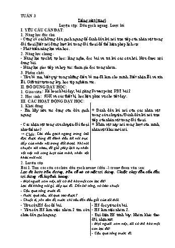 Giáo án môn Tiếng Việt Khối 3 - Tuần 3