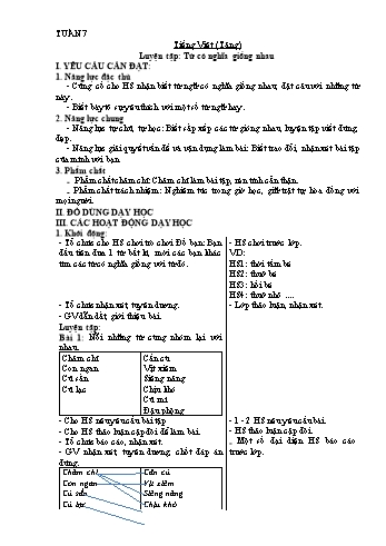Giáo án môn Tiếng Việt Khối 3 - Tuần 7