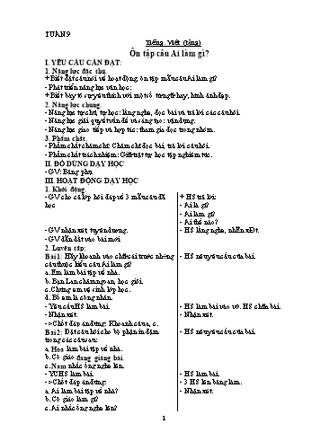 Giáo án môn Tiếng Việt Khối 3 - Tuần 9