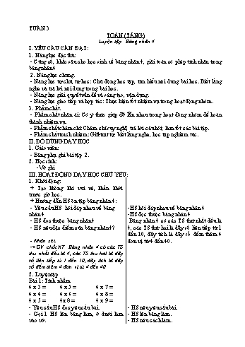 Giáo án môn Toán + Tiếng Việt Khối 3 - Tuần 3