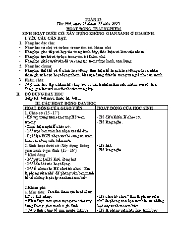 Kế hoạch bài dạy các môn Khối 3 - Tuần 12 - Năm học 2023-2024 - Trương Thị Phấn