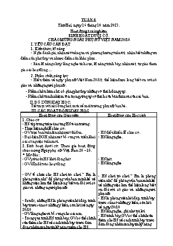 Kế hoạch bài dạy các môn Khối 3 - Tuần 6 - Năm học 2023-2024 - Trương Thị Phấn