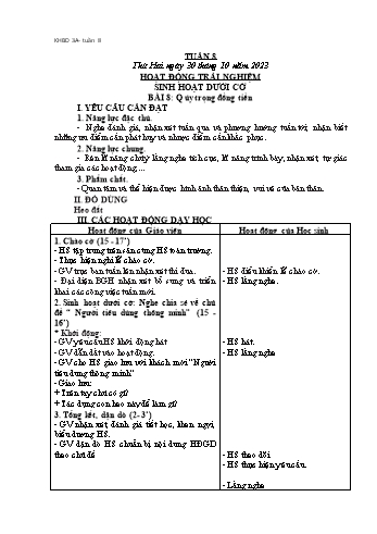 Kế hoạch bài dạy các môn Khối 3 - Tuần 8 - Năm học 2023-2024 - Trương Thị Phấn