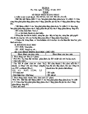 Kế hoạch bài dạy các môn Khối 5 - Tuần 8 - Năm học 2022-2023 - Trần Thị Nhật Bích