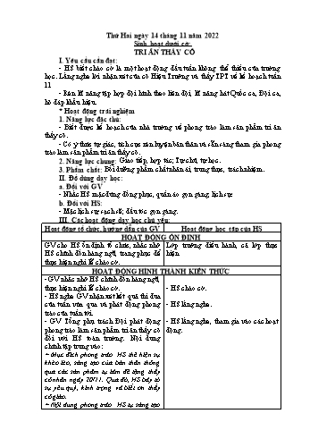 Kế hoạch bài dạy các môn Lớp 2 - Tuần 10 - Năm học 2022-2023 - Nguyễn Thị Hồng