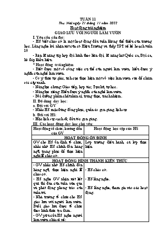 Kế hoạch bài dạy các môn Lớp 2 - Tuần 11 - Năm học 2022-2023 - Nguyễn Thị Hồng