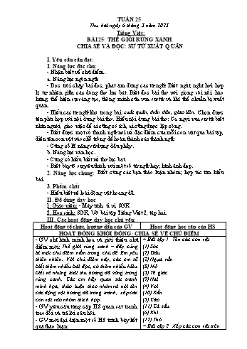 Kế hoạch bài dạy các môn Lớp 2 - Tuần 25 - Năm học 2022-2023 - Nguyễn Thị Hồng