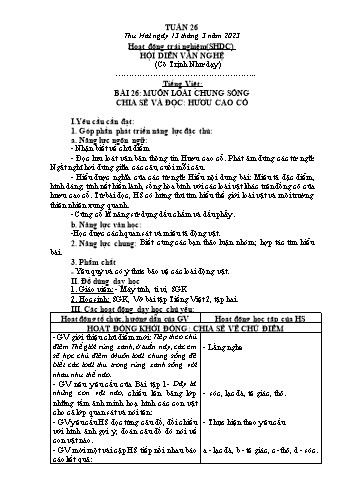 Kế hoạch bài dạy các môn Lớp 2 - Tuần 26 - Năm học 2022-2023 - Nguyễn Thị Hồng