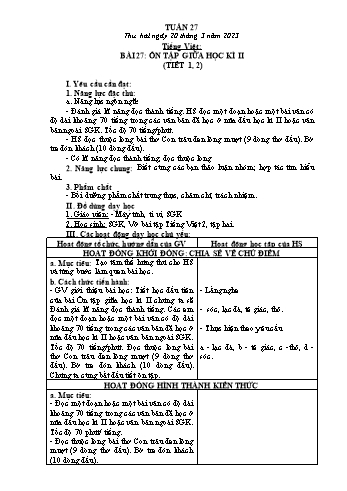 Kế hoạch bài dạy các môn Lớp 2 - Tuần 27 - Năm học 2022-2023 - Nguyễn Thị Hồng
