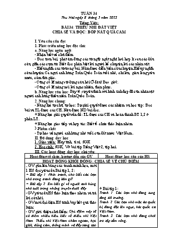 Kế hoạch bài dạy các môn Lớp 2 - Tuần 34 - Năm học 2022-2023 - Nguyễn Thị Hồng