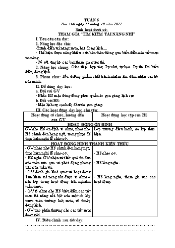 Kế hoạch bài dạy các môn Lớp 2 - Tuần 6 - Năm học 2022-2023 - Nguyễn Thị Hồng