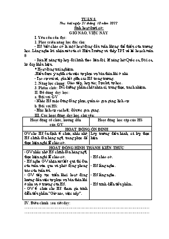 Kế hoạch bài dạy các môn Lớp 2 - Tuần 8 - Năm học 2022-2023 - Nguyễn Thị Hồng