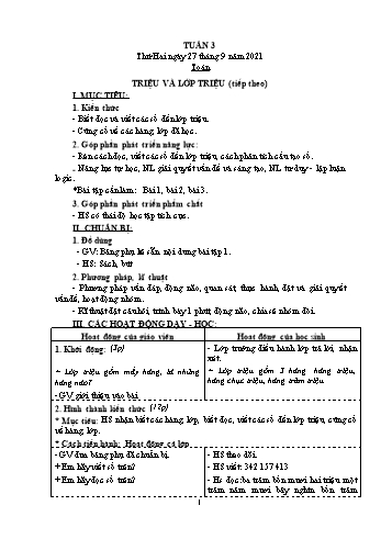 Kế hoạch bài dạy các môn Lớp 4 - Tuần 3 - Năm học 2021-2022