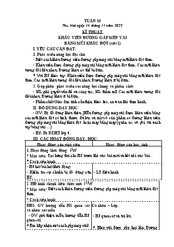 Kế hoạch bài dạy Khoa học & Đạo đức Lớp 4 - Tuần 10 - Năm học 2022-2023 - Phạm Thị Bích Liễu