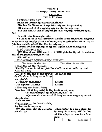 Kế hoạch bài dạy Khoa học Lớp 5 - Tuần 11 - Năm học 2022-2023 - Phạm Thị Bích Liễu