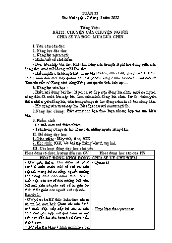 Kế hoạch bài dạy Khối 4 - Tuần 1 - Năm học 2022-2023 - Nguyễn Thị Mai Liễu