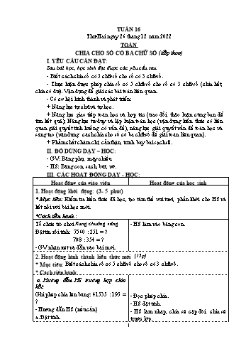 Kế hoạch bài dạy Khối 4 - Tuần 16 - Năm học 2022-2023 - Nguyễn Thị Mai Liễu