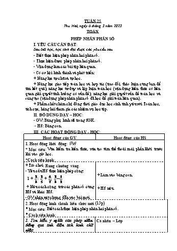 Kế hoạch bài dạy Khối 4 - Tuần 25 - Năm học 2022-2023 - Nguyễn Thị Mai Liễu