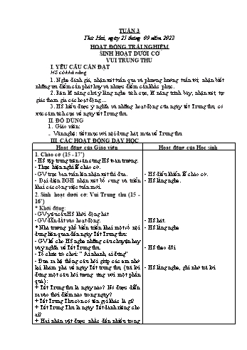 Kế hoạch bài dạy Lớp 3 - Tuần 3 - Năm học 2023-2024 - Nguyễn Thị Ánh Tuyết