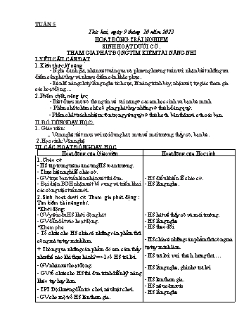 Kế hoạch bài dạy Lớp 3 - Tuần 5 - Năm học 2023-2024 - Nguyễn Thị Ánh Tuyết