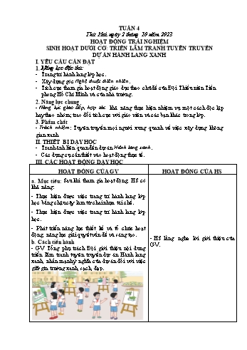 Kế hoạch bài dạy Lớp 4 - Tuần 4 - Năm học 2023-2024 - Nguyễn Thị Ái Như