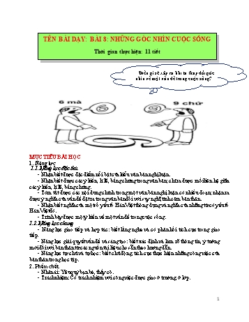 Kế hoạch bài dạy Ngữ văn Lớp 6 Sách chân trời sáng tạo - Bài 8: Những góc nhìn cuộc sống - Đọc văn bản 1: Học thầy, học bạn