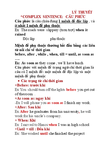 Tài liệu tổng hợp kiến thức Tiếng Anh Lớp 8